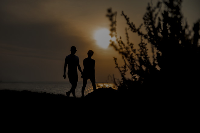 Photographie du coucher de soleil à Chypre.